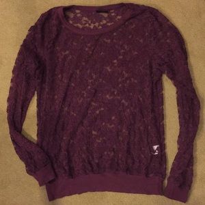 Lacy purple long sleeves